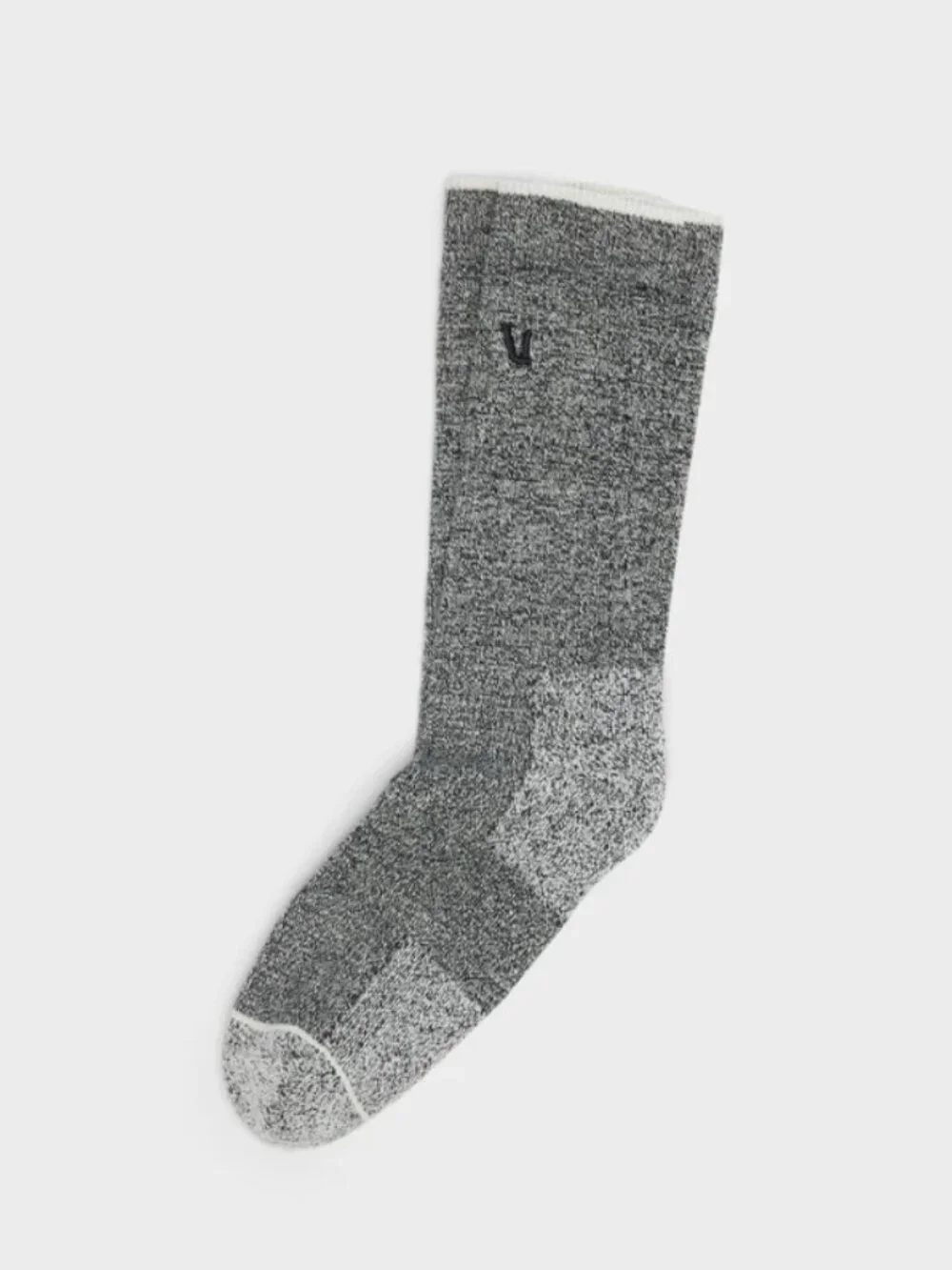 2 Pairs Vuori V1 Crew Socks Heather Gray - Unisex Size L